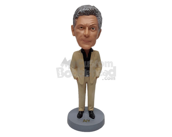 Custom Bobblehead Famous funny animals show presenter wearing nice suit with hands inside pockets - Super Heroes & Movies Movie Characters Personalized Bobblehead & Action Figure Custom Bobblehead Famous funny animals show presenter wearing nice suit with hands inside pockets - Super Heroes & Movies Movie Characters Personalized Bobblehead & Action Figure
